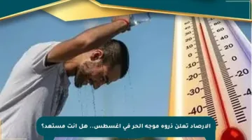الأرصاد تعلن ذروة موجة الحر في أغسطس.. هل أنت مستعد؟